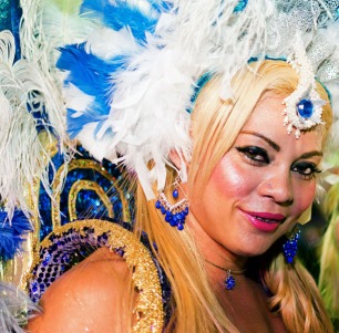 Brazilian woman celebrating Carnival